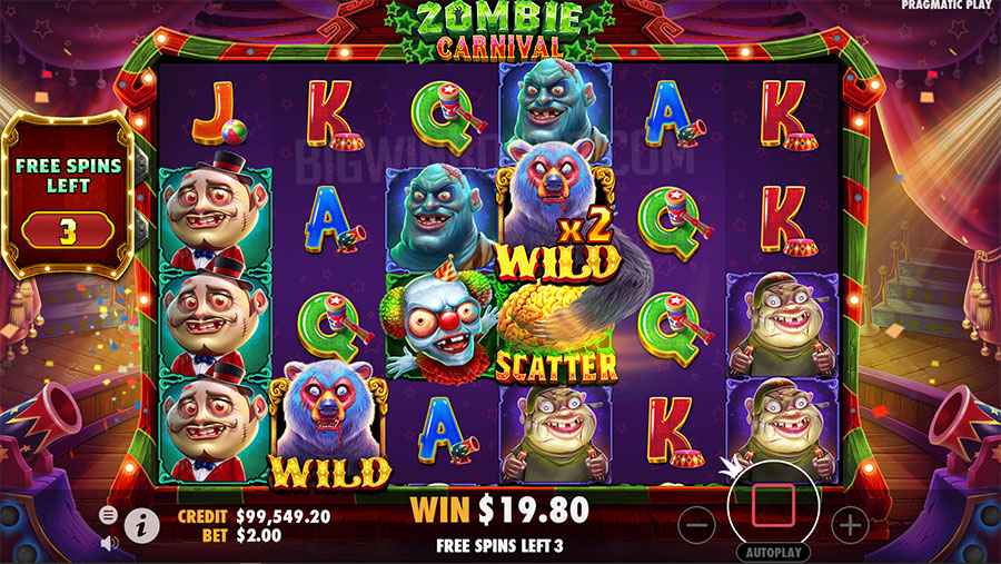 เกมสล็อต ZOMBIE CARNIVAL