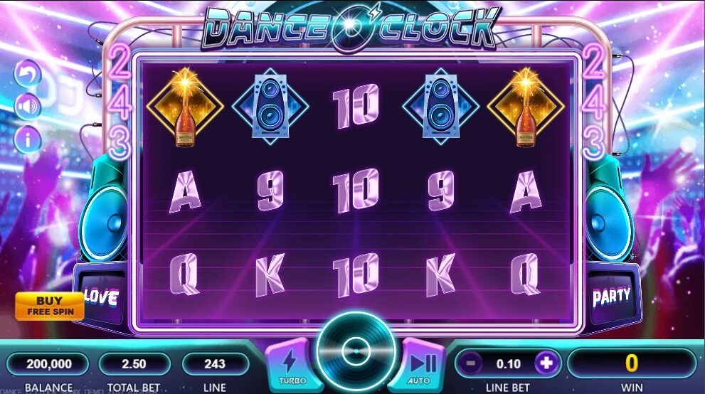 อัตราจ่ายภายในเกม Dance O’Clock Spinix