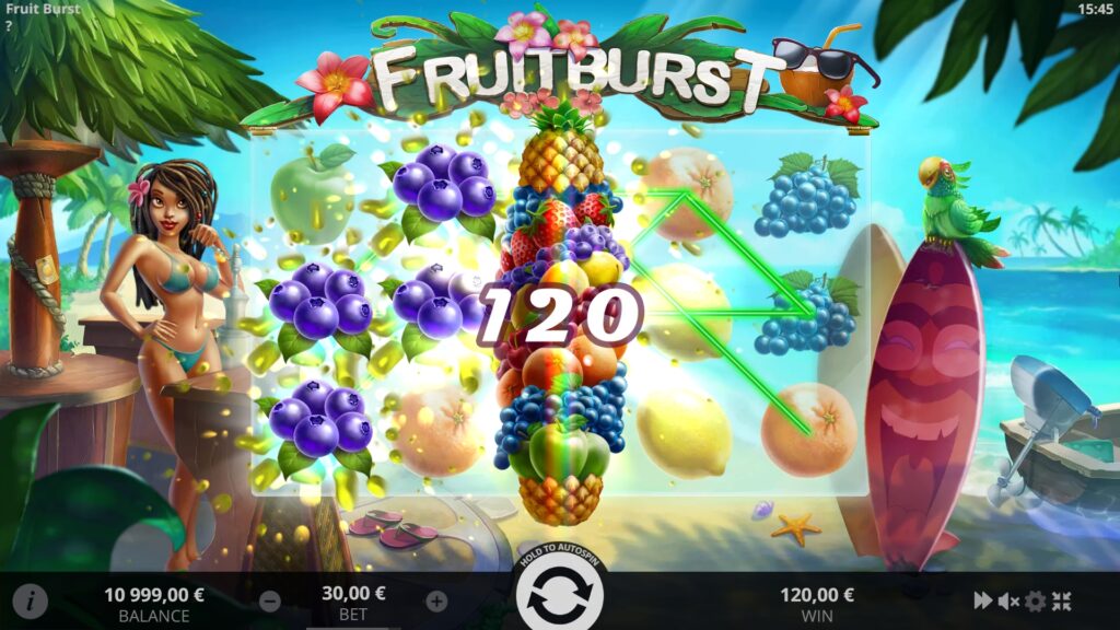 รูปแบบภายในเกม Evoplay Fruit Burst